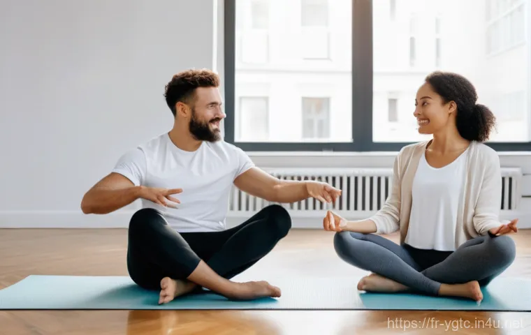 요가강사 동료 강사와 협업 방법 - **Prompt:** A vibrant and diverse group of yoga students in a sunlit studio, actively participating ... 요가강사 동료 강사와 협업 방법 - **Prompt:** A vibrant and diverse group of yoga students in a sunlit studio, actively participating ...